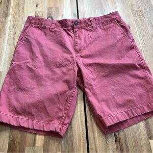 Hawker Rye Men’s Chino Shorts Red Cotton Size 32